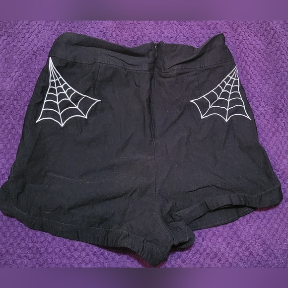 SOURPUSS SPIDERWEB SWEETIE PIE SHORTS - Picture 5 of 10